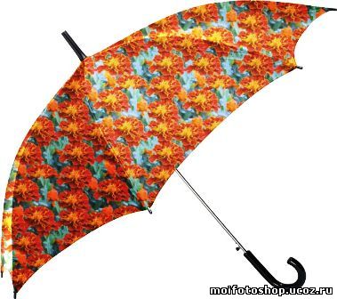Превращение зонта в Фотошопе в яркий из серого